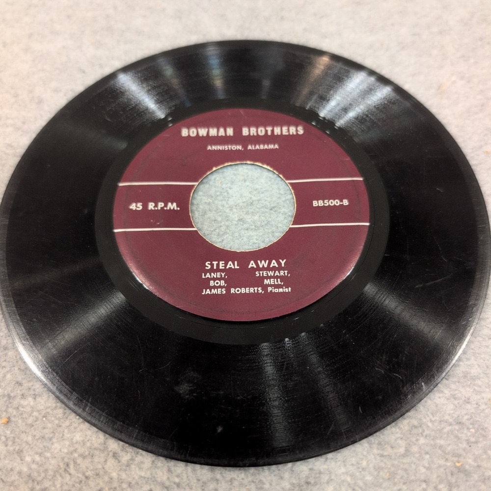 Bowman Brothers Then I Met The Master Steal Away 45 RPM Vinyl Record BB500-A/B - Picture 3 of 3
